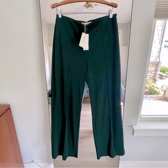 Mango Pants - Mango Green Stretch Trouser Pants Large